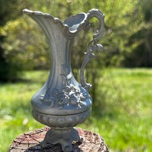 Vintage Italian, Silver Finish Pitcher Vase..